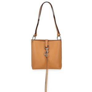 NWOT Rebecca Minkoff Megan Small Feed Bag in Cool Tan with Silver Tone Hardware